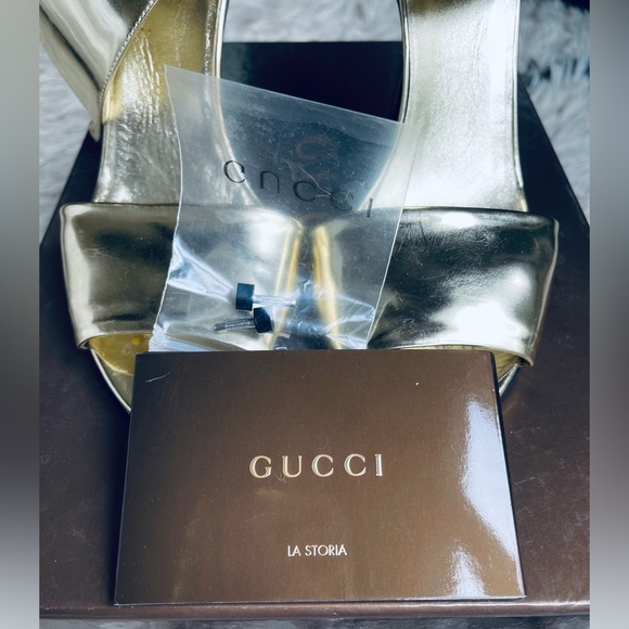 Gucci gold heels size 7 - Picture 3 of 9